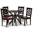 Bowery Hill Brown and Walnut Brown Finished Wood 5-Piece Dining Set