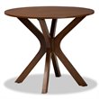 Bowery Hill Walnut Brown Finished Wood 5-Piece Dining Set
