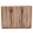 Bowery Hill Oak Finished Wood 3-Door Dining Room Sideboard Buffet