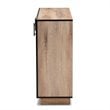 Bowery Hill Oak Finished Wood 3-Door Dining Room Sideboard Buffet