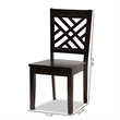 Bowery Hill Brown Finished Wood 2-Piece Dining Chair Set