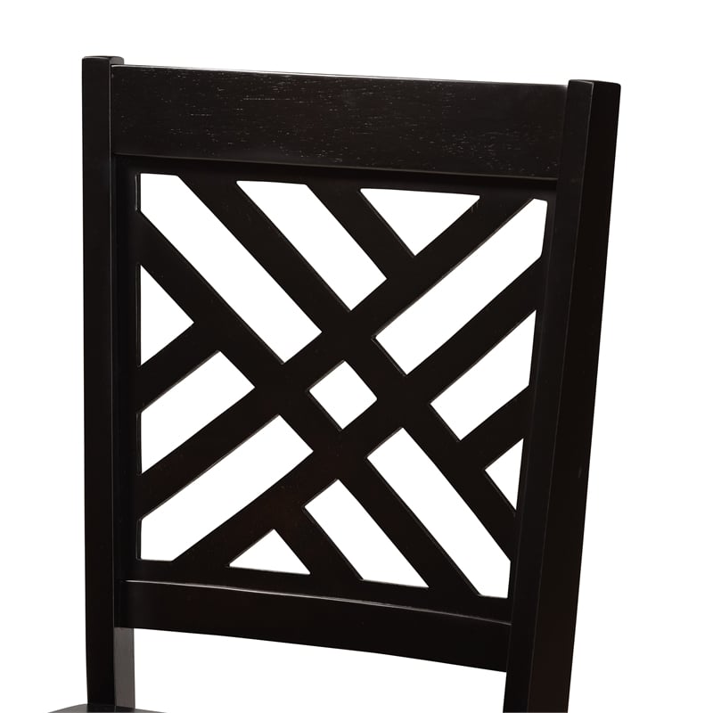 Bowery Hill Brown Finished Wood 2-Piece Dining Chair Set