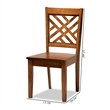 Bowery Hill Walnut Brown Finished Wood 2-Piece Dining Chair Set