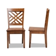 Bowery Hill Walnut Brown Finished Wood 2-Piece Dining Chair Set