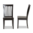 Bowery Hill Brown Finished Wood 2-Piece Dining Chair Set
