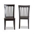 Bowery Hill Brown Finished Wood 2-Piece Dining Chair Set
