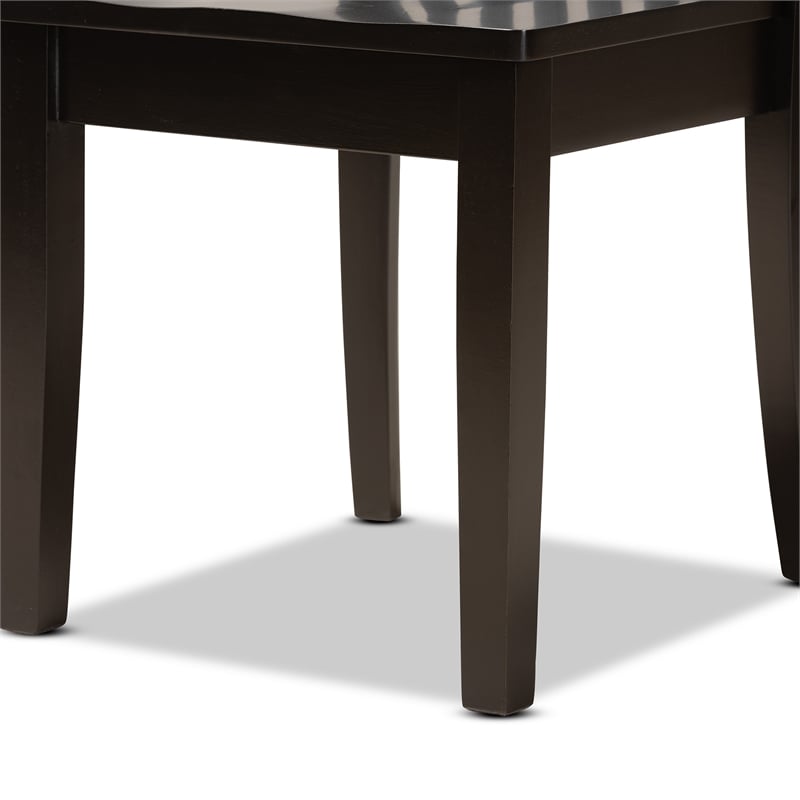 Bowery Hill Brown Finished Wood 2-Piece Dining Chair Set