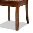 Bowery Hill Walnut Brown Finished Wood 2-Piece Dining Chair Set