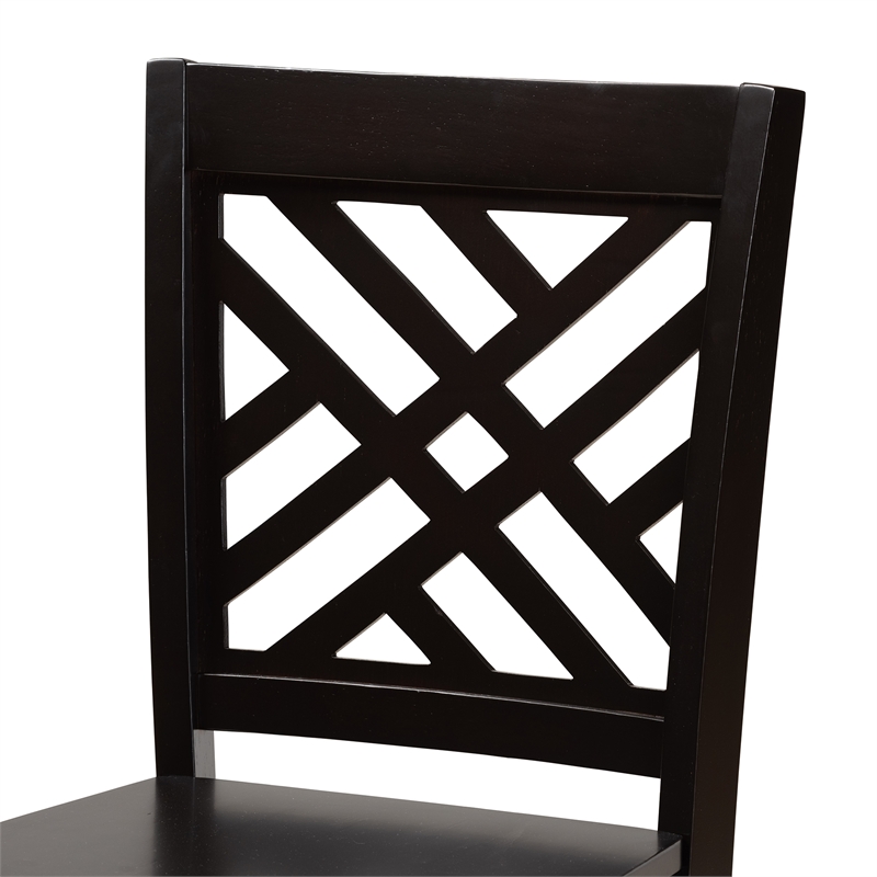 Bowery Hill Brown Finished Wood 2-Piece Counter Stool Set