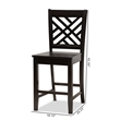 Bowery Hill Brown Finished Wood 2-Piece Counter Stool Set