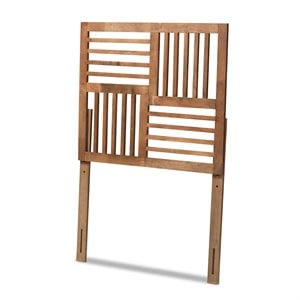 Bowery Hill Ash Walnut Finished Wood Twin Size Headboard