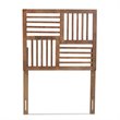 Bowery Hill Ash Walnut Finished Wood Twin Size Headboard