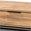Bowery Hill Oak Brown and Black 2-Drawer Coffee Table