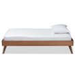 Bowery Hill Ash Walnut Finished Wood Twin Size Platform Bed Frame