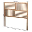Bowery Hill Modern Rubber Wood Full Size Headboard in Ash Walnut
