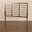 Bowery Hill Modern Rubber Wood Queen Size Headboard in Walnut
