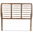 Bowery Hill Modern Rubber Wood Queen Size Headboard in Walnut
