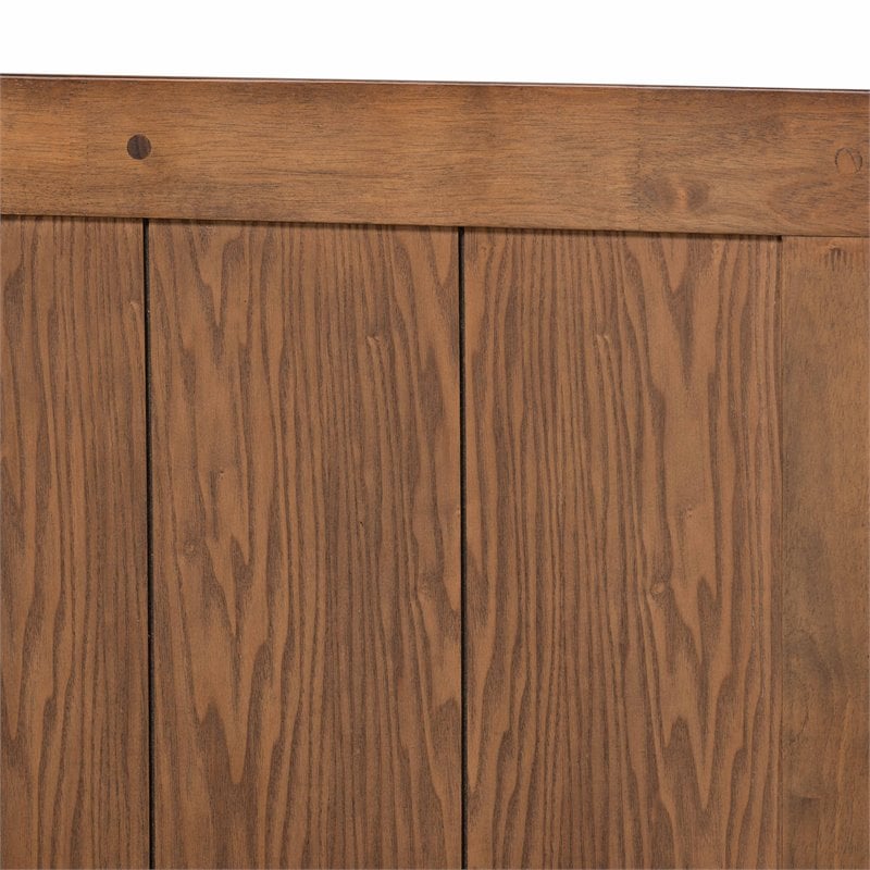 Bowery Hill Ash Walnut Finished Wood Twin Size Platform Bed