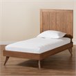 Bowery Hill Ash Walnut Finished Wood Twin Size Platform Bed