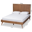 Bowery Hill Ash Walnut Finished Wood Queen Size Platform Bed