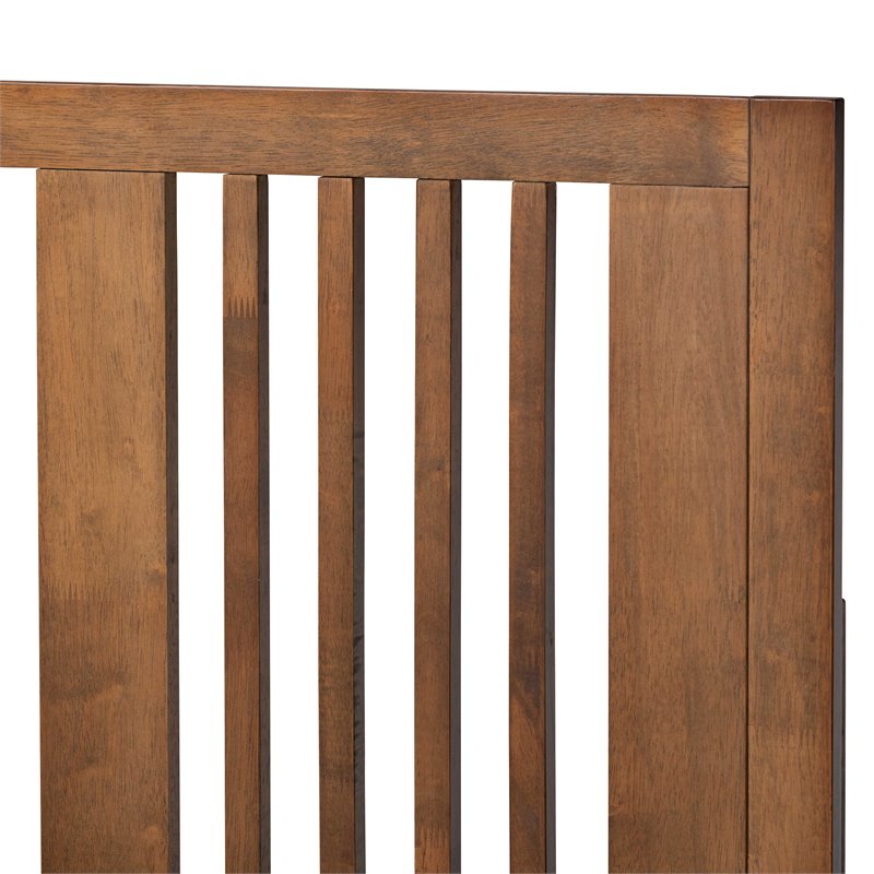 Bowery Hill Ash Walnut Finished Wood Twin Size Platform Bed