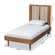 Bowery Hill Ash Walnut Finished Wood Twin Size Platform Bed