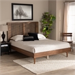 Bowery Hill Ash Walnut Finished Wood Queen Size Platform Bed