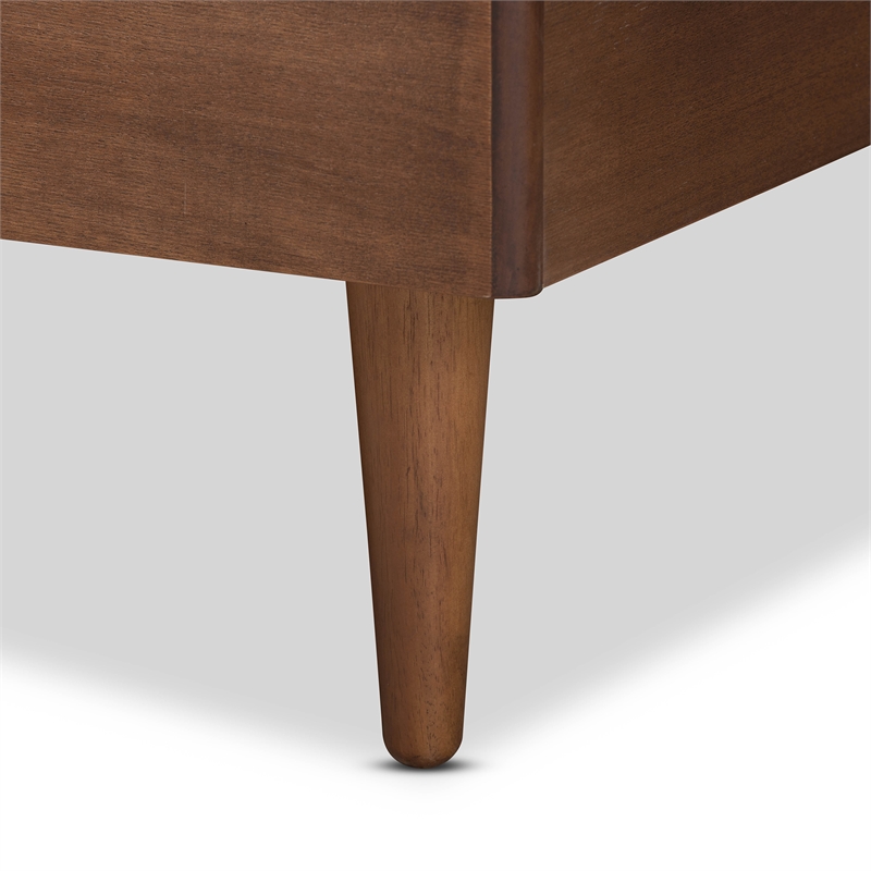 Bowery Hill Ash Walnut Finished Wood King Size Platform Bed