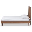 Bowery Hill Ash Walnut Finished Wood Twin Size Platform Bed