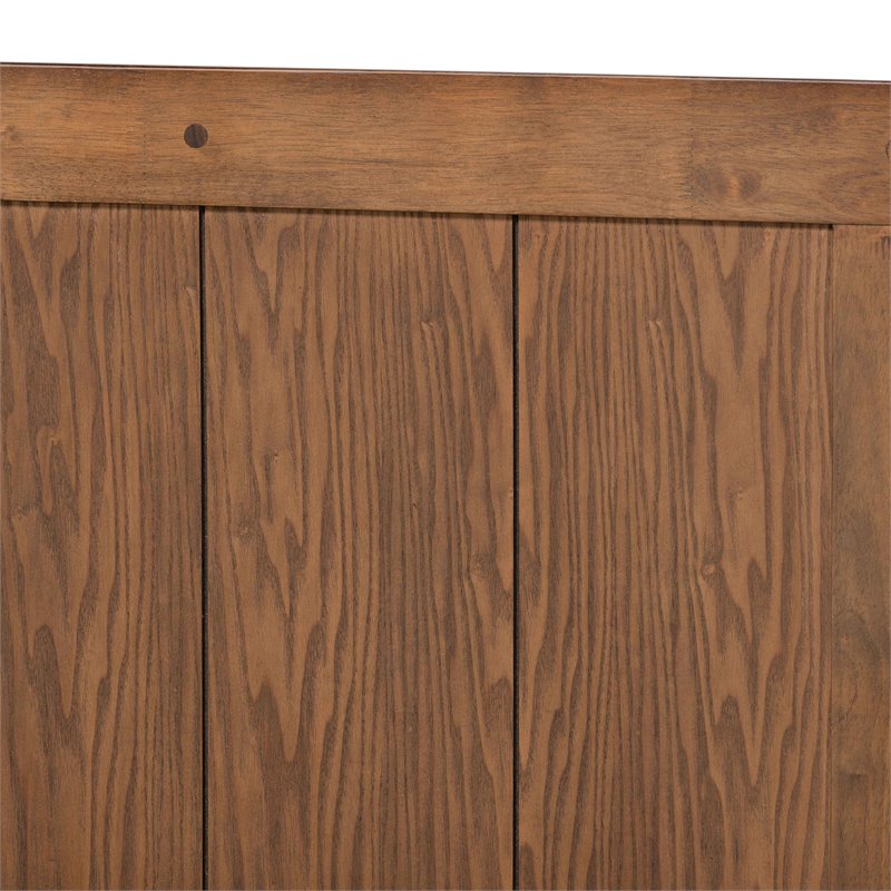 Bowery Hill Ash Walnut Finished Wood Twin Size Platform Bed