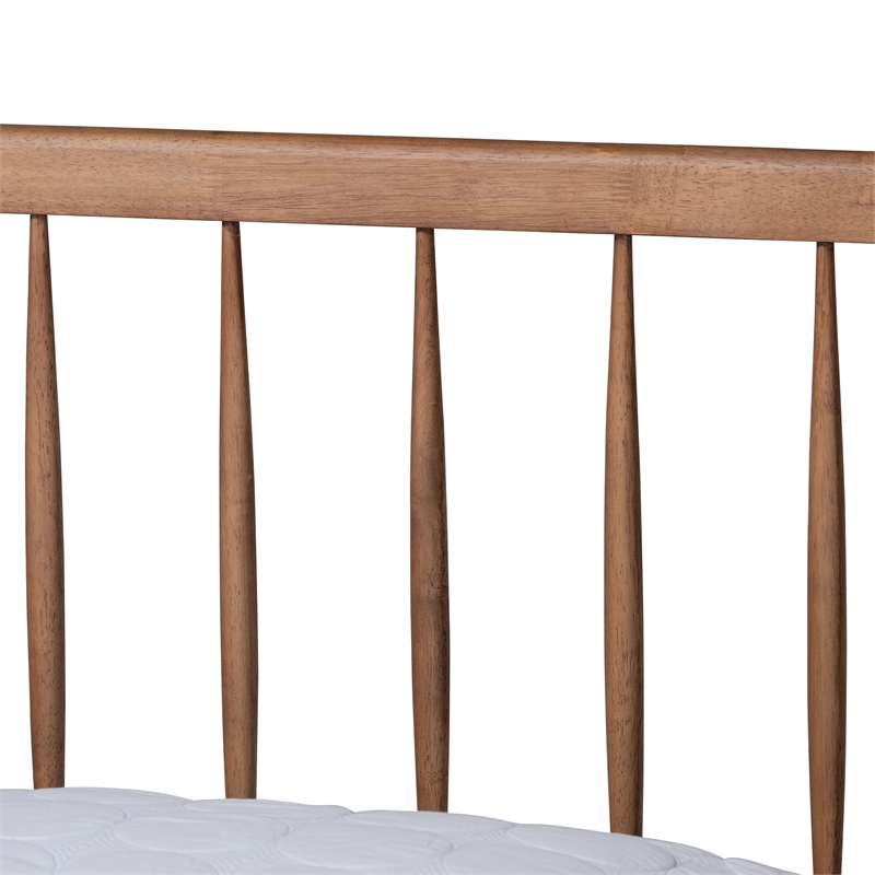 Bowery Hill Ash Walnut Finished Wood Full Size Platform Bed