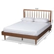 Bowery Hill Ash Walnut Finished Wood King Size Platform Bed
