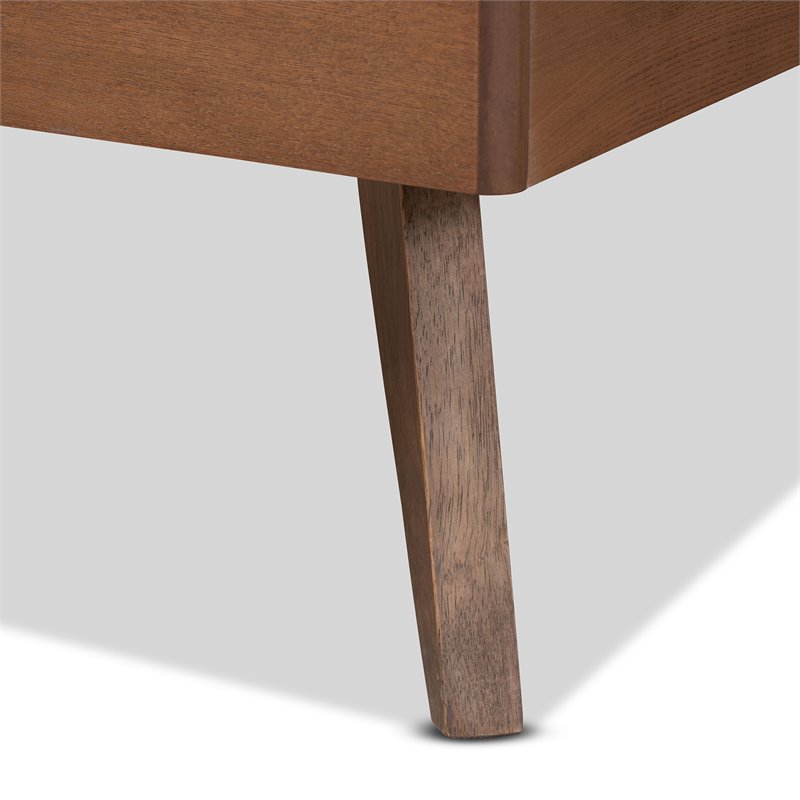 Bowery Hill Ash Walnut Finished Wood Twin Size Platform Bed