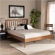 Bowery Hill Ash Walnut Finished Wood Queen Size Platform Bed