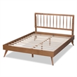 Bowery Hill Ash Walnut Finished Wood Queen Size Platform Bed