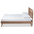 Bowery Hill Ash Walnut Finished Wood Queen Size Platform Bed