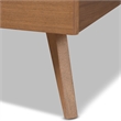 Bowery Hill Ash Walnut Finished Wood Queen Size Platform Bed