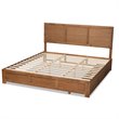 Bowery Hill Brown Finished Wood King Size 3-Drawer Platform Storage Bed