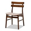 Bowery Hill Brown Wood 5-Piece Dining Set with Faux Marble Dining Table