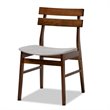 Bowery Hill Brown Wood 5-Piece Dining Set with Faux Marble Dining Table