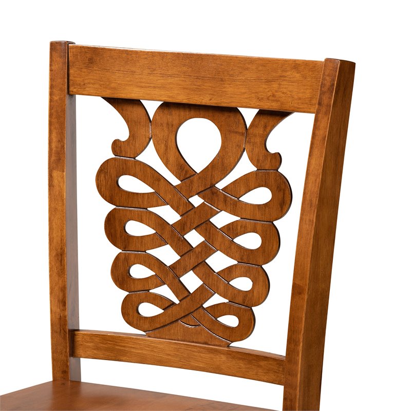 Bowery Hill Walnut Brown Finished Wood 5-Piece Pub Set