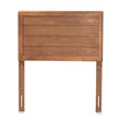 Bowery Hill Mid-Century Wood Twin Size Headboard in Walnut Brown