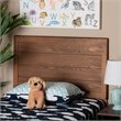Bowery Hill Mid-Century Wood Twin Size Headboard in Walnut Brown