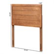 Bowery Hill Mid-Century Wood Twin Size Headboard in Walnut Brown