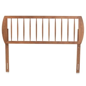 Bowery Hill Walnut Finished Wood Full Size Headboard