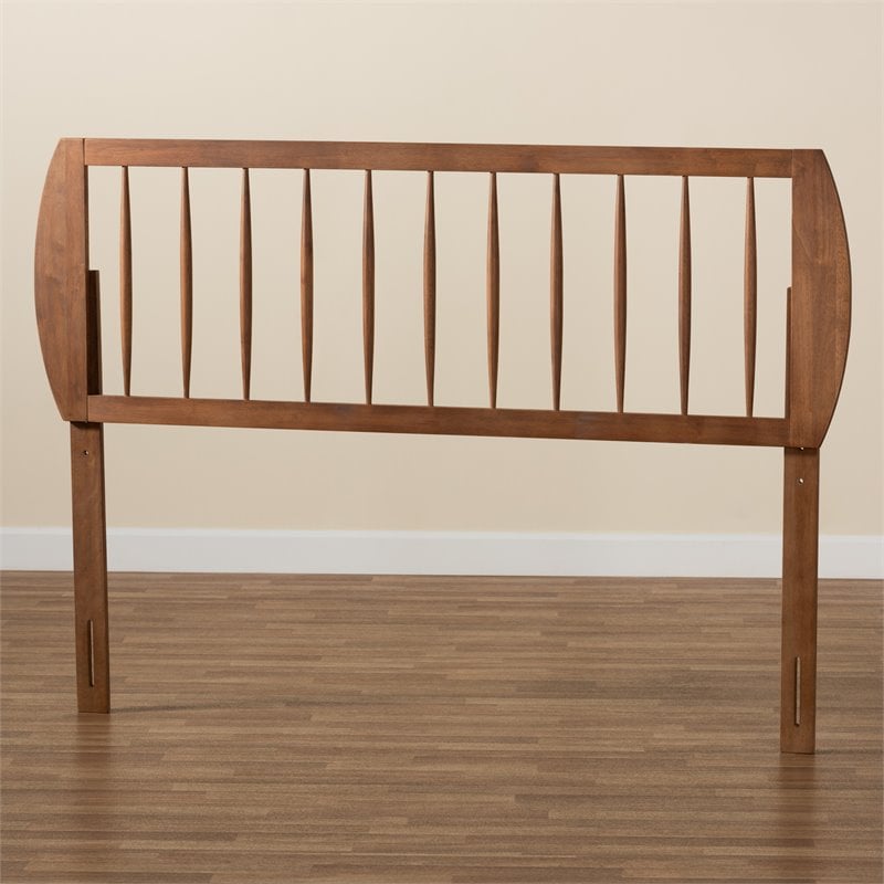 Bowery Hill Walnut Finished Wood Full Size Headboard