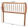 Bowery Hill Walnut Finished Wood King Size Headboard