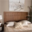 Bowery Hill Walnut Finished Wood King Size Headboard