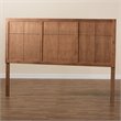 Bowery Hill Walnut Finished Wood King Size Headboard
