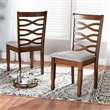 Bowery Hill Grey and Brown Finished Wood 2-Piece Dining Chair Set